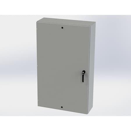 Saginaw Control & Engineering 1/4 Turn Latch, 3 Point Latch with Padlock/Keylock Handle Electrical Enclosures, 60 in H, 12 in D SCE-60EL3612LPPL